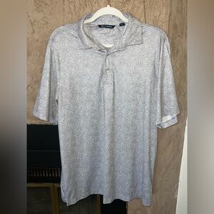 Cutter & Buck Men’s Performance Polo Shirt Gray Patterned Medium